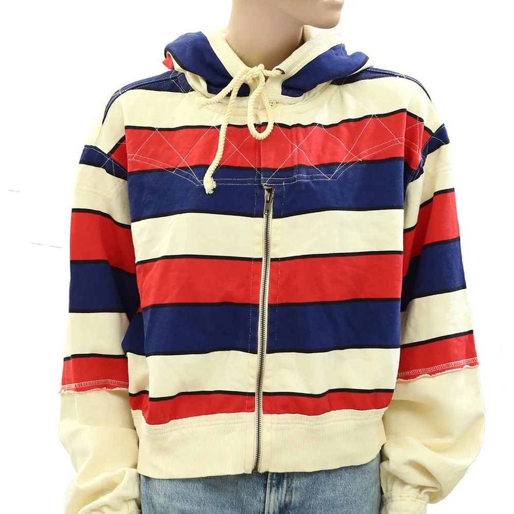 Free People We The Free Ry Zip Thru Jacket Hoodie Top-M